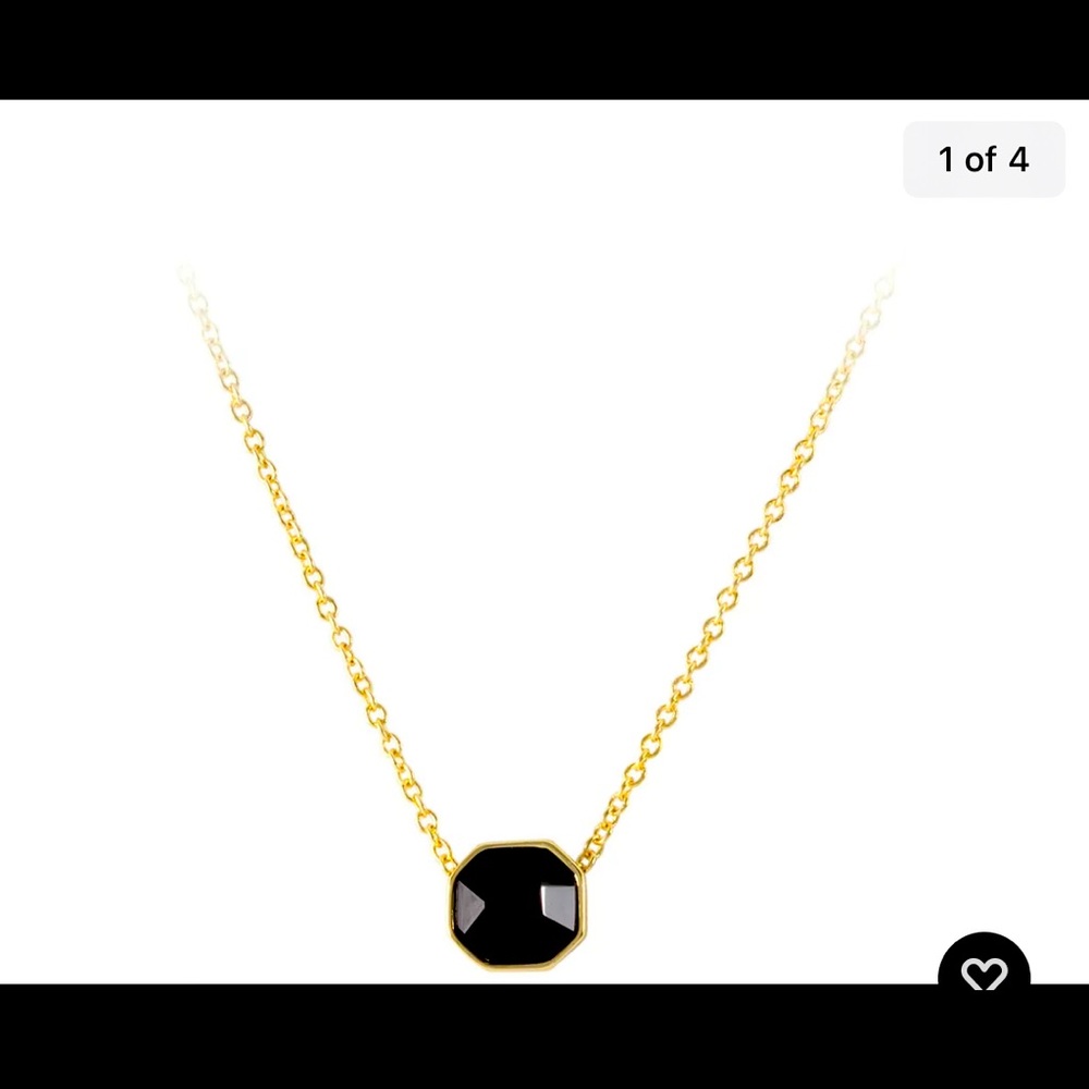 Gorjana black onyx power gemstone necklace